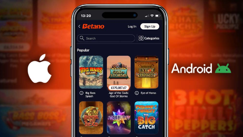 Betano App oficial en smartphone